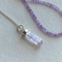 Pink Kunzite Pendant Necklace