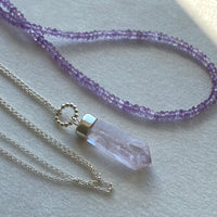 Pink Kunzite Pendant Necklace
