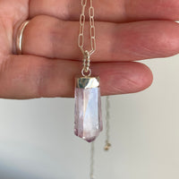 Pink Kunzite Pendant Necklace