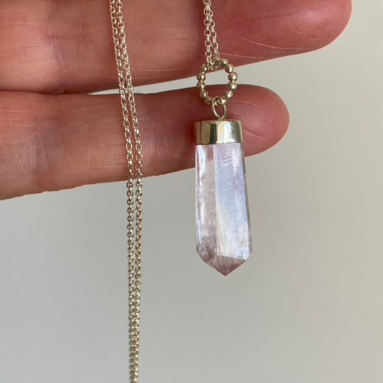 Pink Kunzite Pendant Necklace