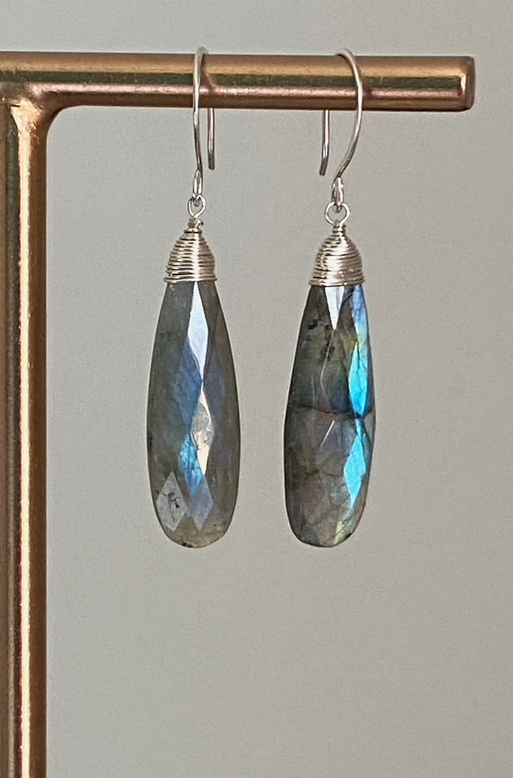 Long Labradorite Earrings