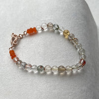 Lodolite / Garden Quartz and Carnelian Bracelet