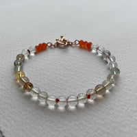 Lodolite / Garden Quartz and Carnelian Bracelet