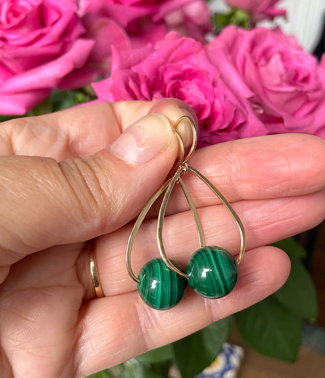 Malachite Earrings