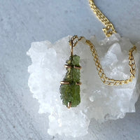 Natural Moldavite Tektite Pendant Necklace