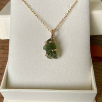 Natural Moldavite Tektite Pendant Necklace