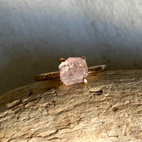 Raw Brazilian Morganite Ring