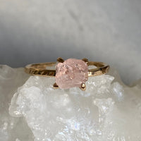 Raw Brazilian Morganite Ring