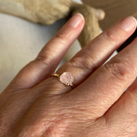Raw Brazilian Morganite Ring