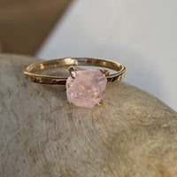 Raw Brazilian Morganite Ring