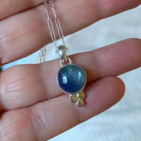 Bicolor Green Blue Tanzanite Pendant Necklace, December Birthstone