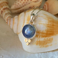 Bicolor Green Blue Tanzanite Pendant Necklace, December Birthstone