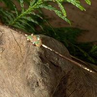 Ethiopian Welo Opal Bangle Bracelet, October Birthstone Bracelet