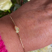 Ethiopian Welo Opal Bangle Bracelet, October Birthstone Bracelet
