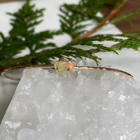 Ethiopian Welo Opal Bangle Bracelet, October Birthstone Bracelet
