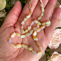 Ethiopian Welo Opal Knotted Necklace, October Birthstone Necklace
