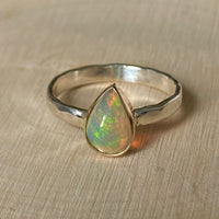 Ethiopian Welo Opal Ring, Alternative Wedding or Engagement Ring