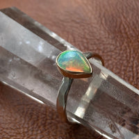 Ethiopian Welo Opal Ring, Alternative Wedding or Engagement Ring