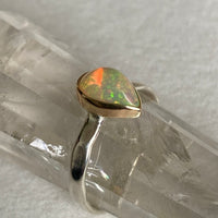 Ethiopian Welo Opal Ring, Alternative Wedding or Engagement Ring