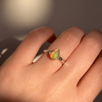 Ethiopian Welo Opal Ring, Alternative Wedding or Engagement Ring