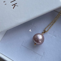 Large Edison Pearl Pendant Necklace, June Birthstone
