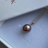 Large Edison Pearl Pendant Necklace, June Birthstone