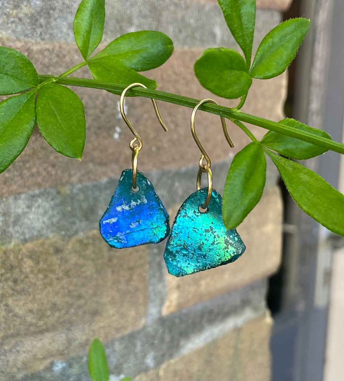 Ancient Roman Glass Earrings