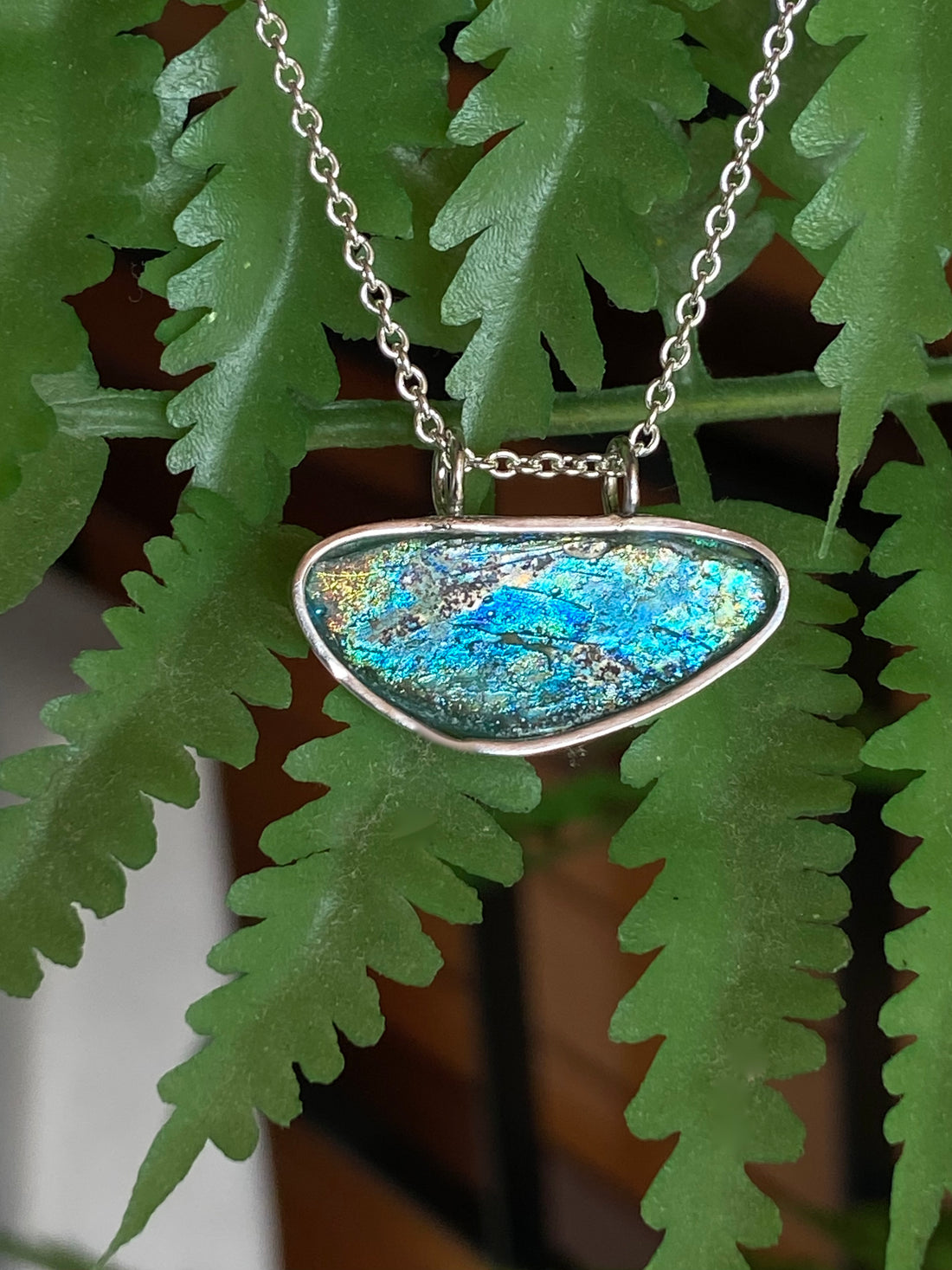 Ancient Roman Glass Pendant Necklace