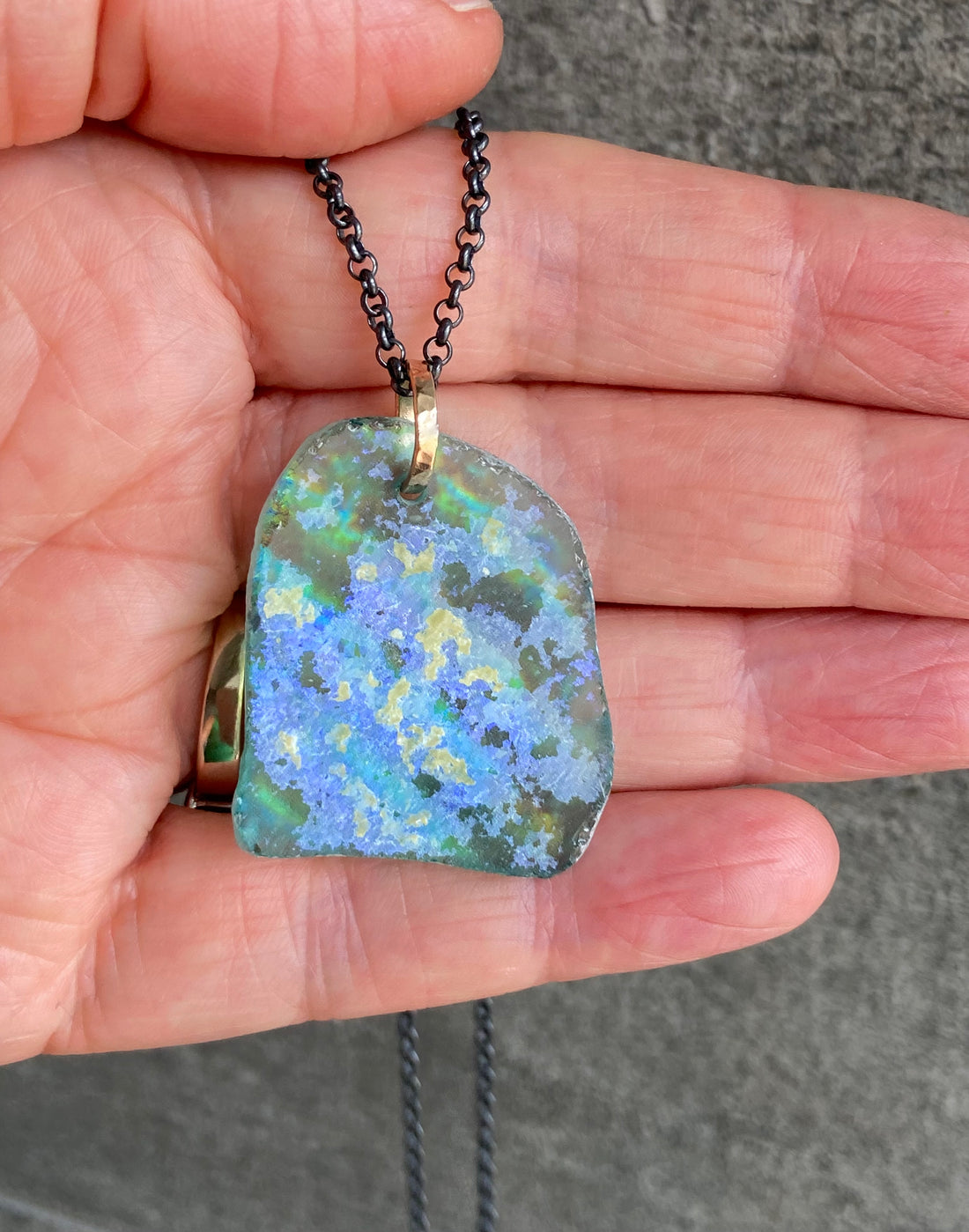Ancient Roman Glass Pendant Necklace