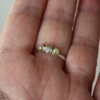 Rough Diamond Ring in 14k Gold and Sterling Silver, Engagement or Wedding Ring