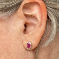 Mozambique Ruby Stud Earrings