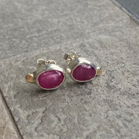 Mozambique Ruby Stud Earrings