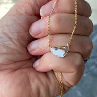 Salt and Pepper Diamond Slice Pendant Necklace, 18k Gold