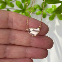 Salt and Pepper Diamond Slice Pendant Necklace, 18k Gold