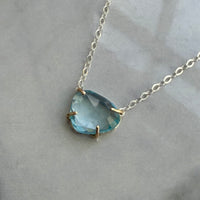 Sky Blue Topaz Pendant Necklace, November Birthstone