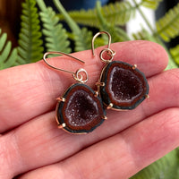 Natural Mexican Tabasco Geode Earrings