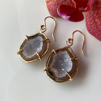 Natural Mexican Tabasco Geode Earrings