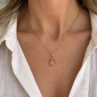 Raw Brazilian Imperial Topaz Pendant Necklace, November Birthstone Necklace