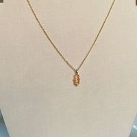 Raw Brazilian Imperial Topaz Pendant Necklace, November Birthstone