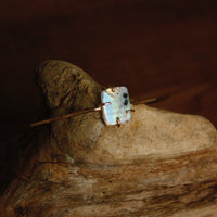 Moonstone Tourmaline Bangle Bracelet, October June Birthstone Bracelet