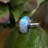 Moonstone Tourmaline Ring, October June Birthstone