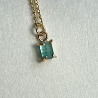 Raw Paraiba Tourmaline Pendant Necklace, October Birthstone Necklace