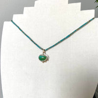 Arizona Turquoise Amulet Necklace, December Birthstone Necklace