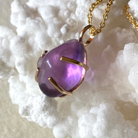 Brazilian Amethyst Pendant Necklace, February Birthstone Necklace