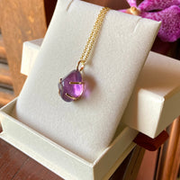 Brazilian Amethyst Pendant Necklace, February Birthstone Necklace