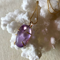 Brazilian Amethyst Pendant Necklace, February Birthstone Necklace