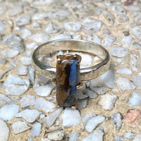 Australian Koroit Boulder Opal Ring, October Birthstone Ring