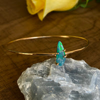 Australian Opal Bangle Bracelet, October Birthstone Bracelet