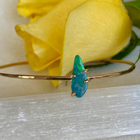 Australian Opal Bangle Bracelet, October Birthstone Bracelet