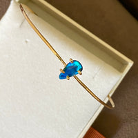 Australian Opal Bangle Bracelet, October Birthstone Bangle